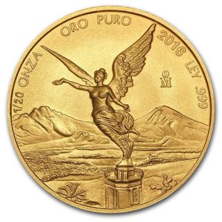 2016 Mexico 1/20 Oz Gold Libertad Bu photo