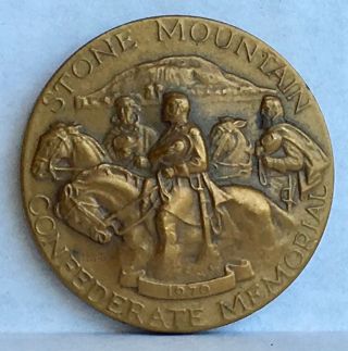 1970 Commemorative Medal Stone Mountain Confederate Memorial Medallic Art Bronze photo