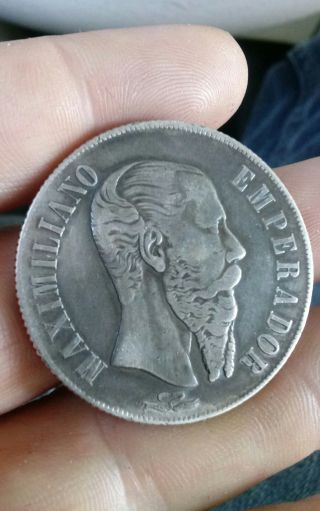 Mexico 1866 Maximliano 1 Peso photo