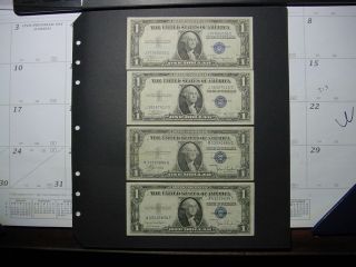 1935abcd $1 Blue Seal Silver Certificates photo