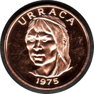 Proof Panama 1975 UraccÁ One Centesimo Coin (km 33.  1) photo