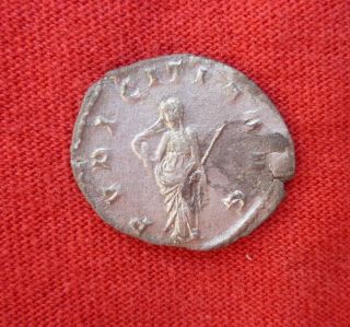 Herennia Etruscilla Ancient Roman Silver Antoninianus,  Pudicitia 20 By 22mm photo