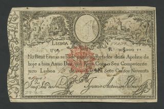 Portugal - 10$000 1799/1828 P40 Vf (world Paper Money) photo
