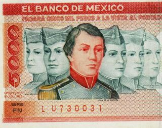 Mexico 1985 $5000 Pesos Cadetes Serie Fn (lu730031) photo