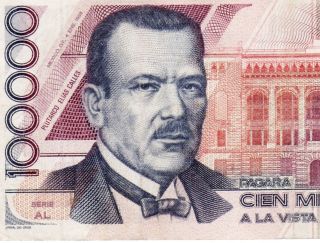 Mexico 1988 $100000 Pesos Elias Calles Serie Al (dm808112) Very photo