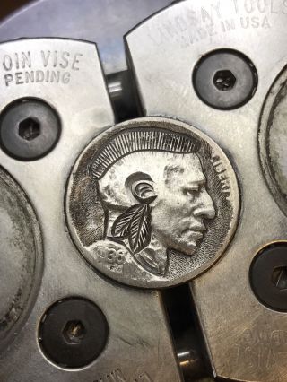 Hobo Nickel Coin Art Mohawk Brave 97 photo