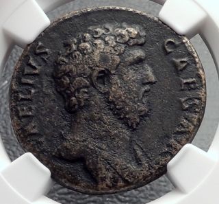 Aelius Successor Of Hadrian 137ad Ancient Sestertius Roman Coin Ngc Vf I60433 photo