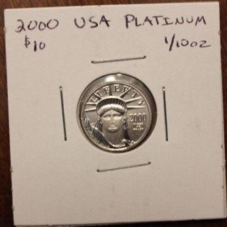 2000 1/10 Oz Platinum American Eagle Coin photo