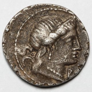 79 Bc C Naevius Balbus Roman Silver Denarius Coin photo