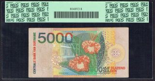 Suriname 5000 Gulden 2000 Pcgs Centrale Bank Van Surinam P152 photo