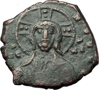Jesus Christ Class A1 Anonymous Ancient 969ad Byzantine Follis Coin I59172 photo