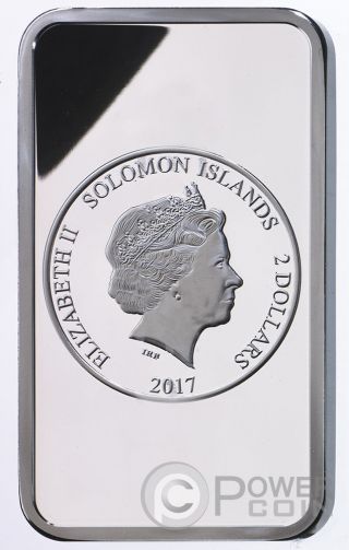 Kaiser Wilhelm Memorial Church Hologram 1 Oz Silver Coin 2$ Solomon Islands 2017 photo