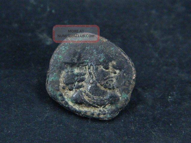 Ancient Bronze Coin Bactrian 100 Bc S6150