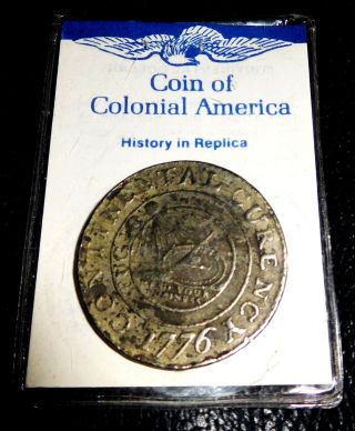 1776 Continental Dollar Currency Copy Coin Colonial America We Are One Mind Your photo
