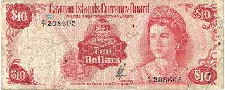 1971 Cayman Islands Currency Board 10 Dollars Km: 3 photo