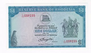 Rhodesia: Banknote - 1 Dollar 1979 Unc (a087) photo