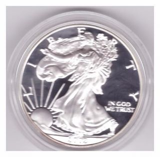 2002 Silver Eagle Proof In Case (w/ Box &) Pristine photo