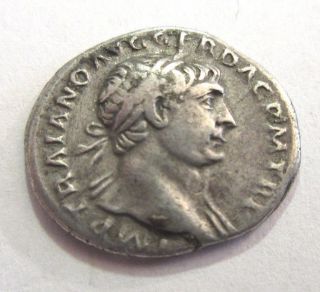 Denar Of Trajanus Rv.  Spes Standing Left photo