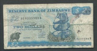 Zimbabwe 1994 1 Dollar P 1c Circulated photo