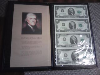 2003 A World Reserve Monetary Exchange Uncut Sheet $2 Bills And Album & Bonus $2 photo