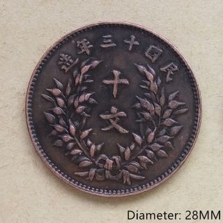 China Coin Old Chinese Ancient Copper Coin Collecting Hobby Diameter:28mm photo