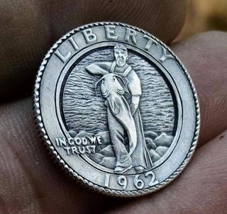 Real Hobo Nickel Hand Carved 