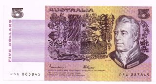 1985 Australia Five Dollars Note - P44e photo