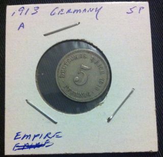 5 Pfennig - Deutsches Reich 1913 A - Old German Empire Coin Pre World War 1 Ww1 photo