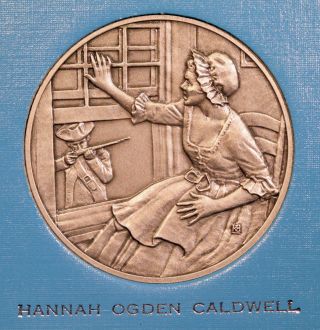 Dar Great Women Of The American Revolution Medal - Hannah Ogden Caldwell photo