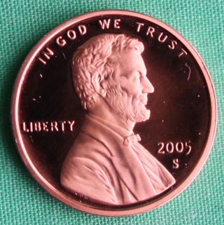 2005 Proof Lincoln Memorial One Cent Penny Gem Coin Us San Francisco photo