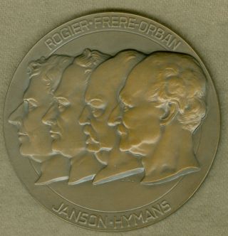 1946 Belgium Medal For The 100 Year Anniversary Of The Liberal Party,  By Rau photo