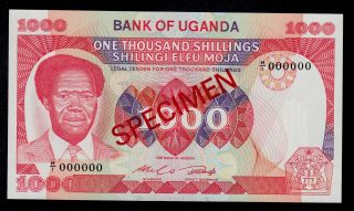 Uganda Specimen 1000 Shillings (1983) Pick 23 Unc Banknote. photo