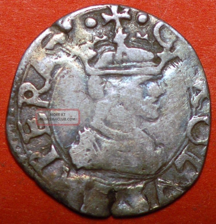 Italy Medieval Silver Messina Carlo V 1540? 1/2 Tarì. Coins: Medieval photo