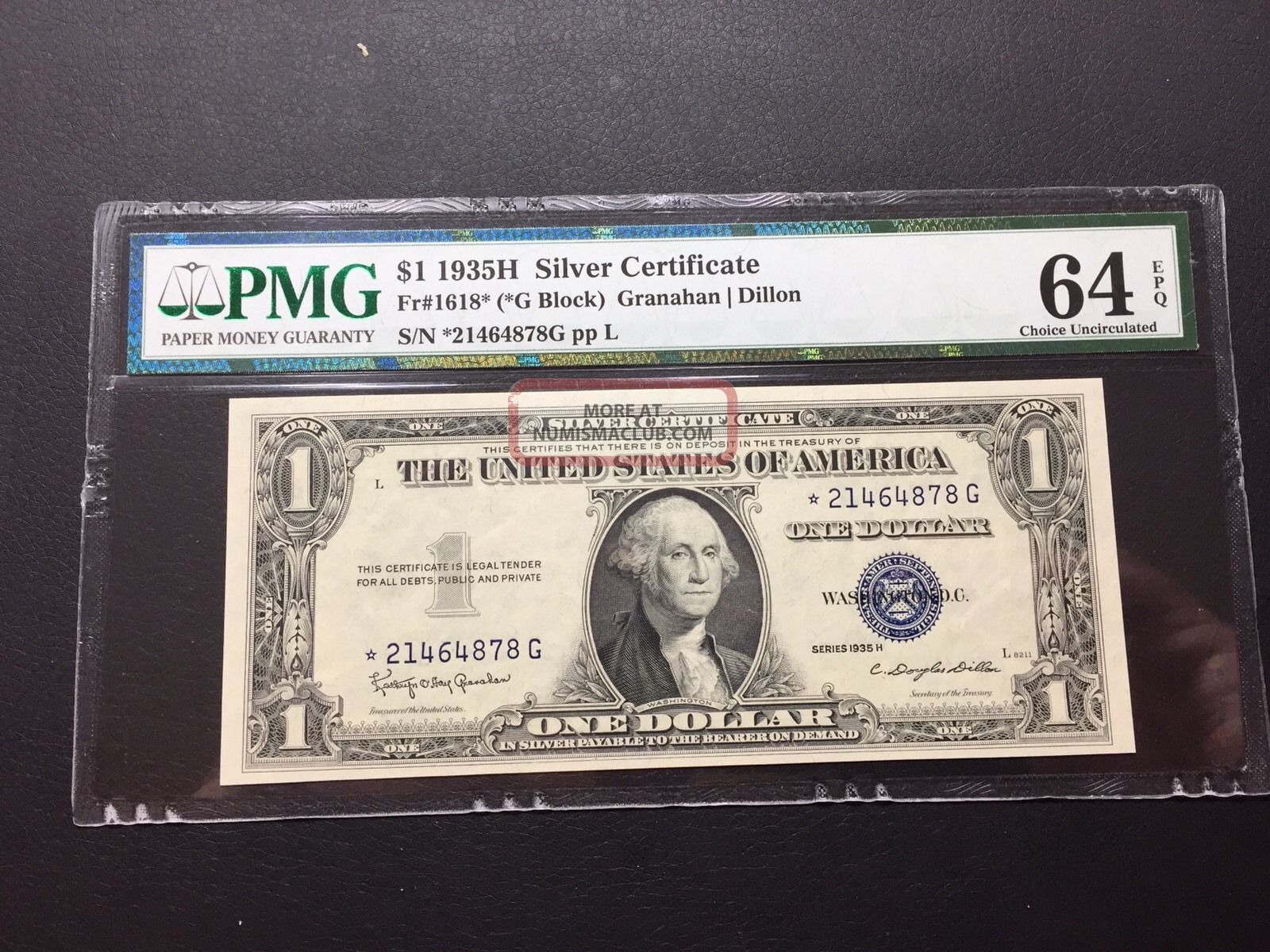 1935 - H Epq Star Silver Certificate 1618 Pmg 64 Small Size Notes photo