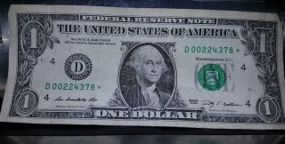 2006 First Run D Series $1 Star Note Circulated Low Run Amount photo