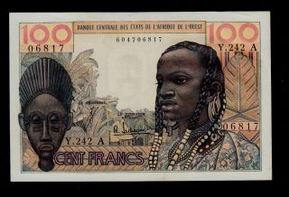 West African States 100 Francs Nd Pick 101af Unc Less. photo