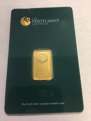 5 Gram Gold Bar - Perth - 99.  99 Fine In Assay photo