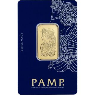20 Gram Gold Bar - Pamp Suisse - Fortuna - 999.  9 Fine In Assay photo
