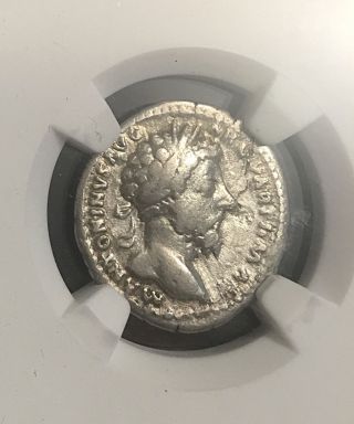 Marcus Aurelius Aequitas 167ad Ancient Roman Silver Denarius Ngc 3.  24g photo
