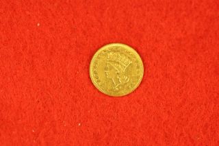 1856 Liberty One Dollar $1 Gold Piece D2050 photo