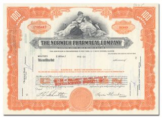 Norwich Pharmacal Company Stock Certificate (pepto - Bismol) photo