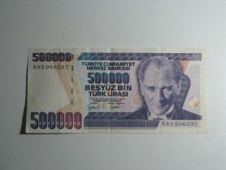Turkey 500000 Lire 1970 Banknote Paper Money Bill Note Currency photo