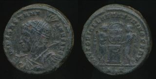 Constantine I,  (bronze) Ae - Follis,  Ad 307 - 337 (18mm,  3.  95 Gm) Ticinum photo