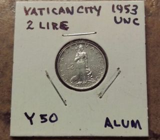 Vatican City 1953,  2 Lire - Unc photo
