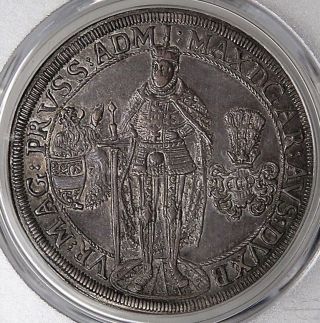 Teutonic Order Of Knights 1610 Silver Thaler Pcgs Au55 photo