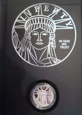 2012w Platinum Proof Eagle Preamble Series Us $100 Face Value W/carrier&box photo