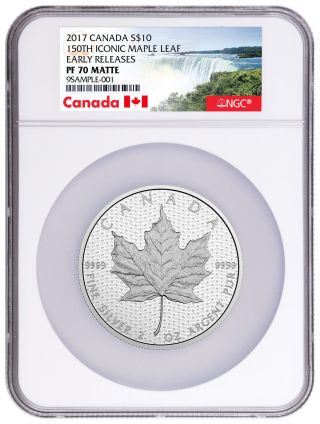2017 Canada $10 2 Oz Matte Silver Canada 150th Ngc Pf70 Er Canada Label Sku44627 photo