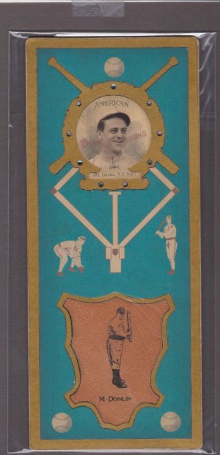 Helmar L3,  Cabinet Baseball Card Of Mike Donlin - N.  Y.  Giantss 191 photo