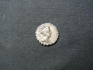 Roman Republic Silver Serrate Denarius - - Mamalia - - 82 Bc - - Mercury - - Ulysses & Dog photo