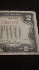 1928g $2 Dollar Bill Old Us Note Legal Tender Paper Money Currency Red Sl Y949 Small Size Notes photo 4